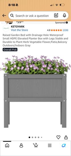 RIALTO- NAVY BLUE- KETOYARK Raised Garden Bed with Drainage Hole Waterproof