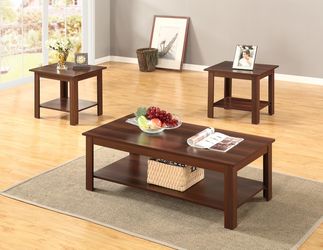 Dark Oak Coffee Table Set