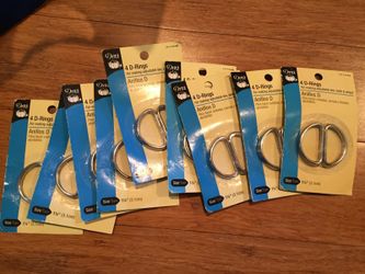 Belt rings 1 1/4" for sewing (4 D-Rings) silver