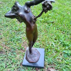 C 1921 Bronze Of The Vine Statue.
