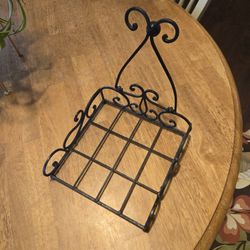 Antique Wrought Iron Western Napkin Holder.
