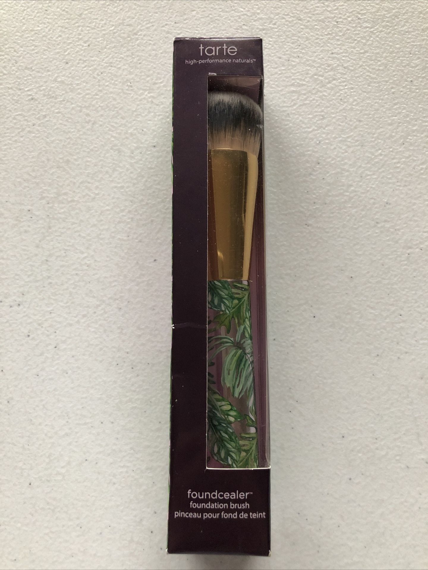 Tarte Foundation Makeup Brush, Green & Purple Design - NEW.