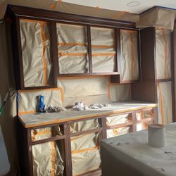 Paiting Kitchen Cabinets/ Pitamos Gabinetes , Cosinas