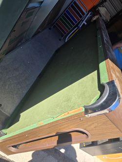 Pool Table with Green Felt
