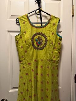 Lime green salwar kameez set New