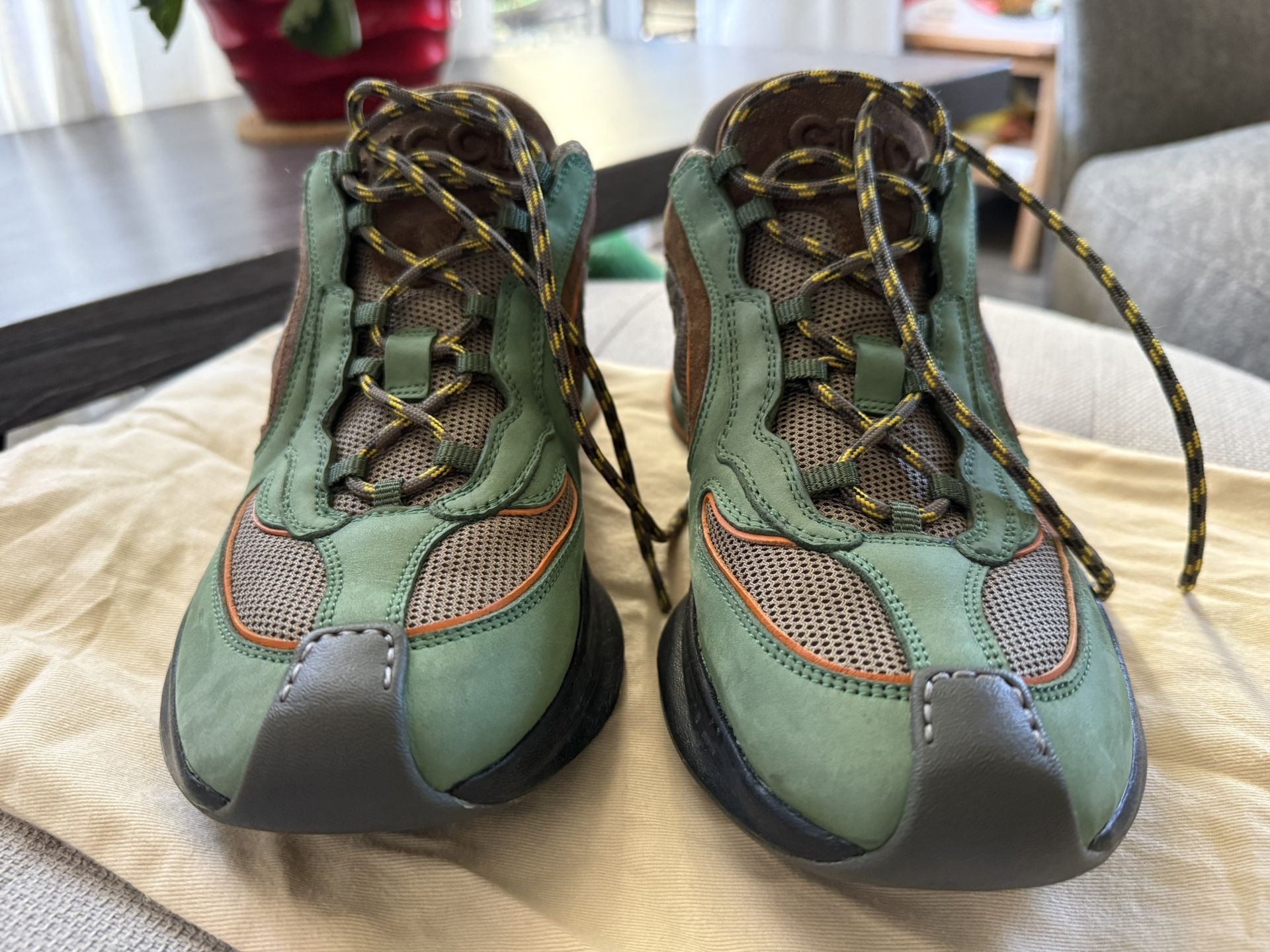 Gucci Run Suede Green/Brown low-top sneakers