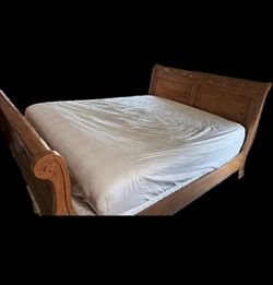 Cal king sleigh complete bedroom, set.