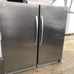 Free Delivery- Kenmore Full Freezer + Full Refrigerator Stainless Steel.