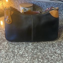 Black, Leather, Dooney, And Bourke Handbag