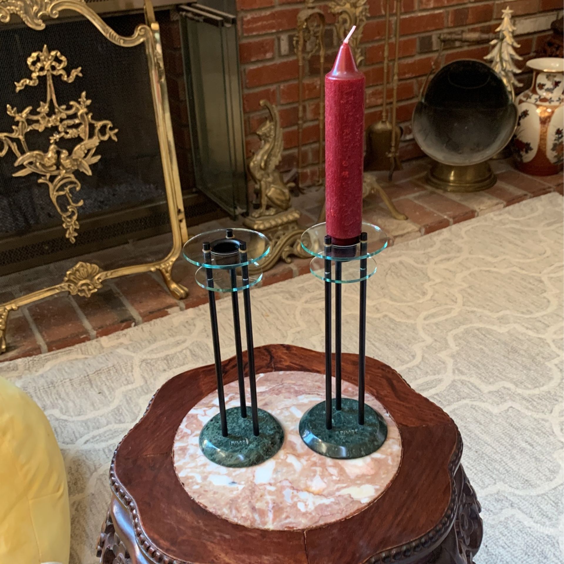 2 Milano Series Candle Holders - Vintage