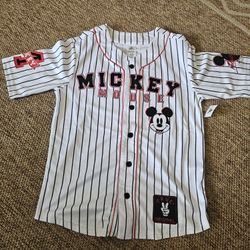 Pin Stripe Mickey Jersey Size Small