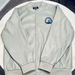 Cookies Leather Bomber Jacket