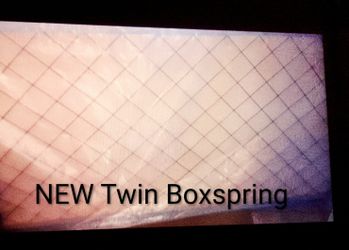 Adjustable Wheeled Bedframe, NEW Twin Boxspring OR Firm Twin Mattress