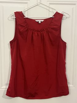 Women’s Small Croft & Barrow Red Sleeveless Polyester Sleeveless Top EUC