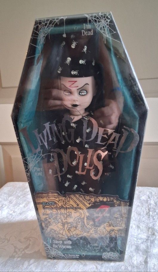 LDD LIVING DEAD DOLLS 7 Deadly Sins SLOTH In Coffin Box NEW SEALED Mezco