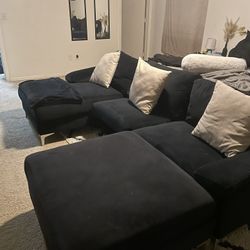 Black L Shaped Couch