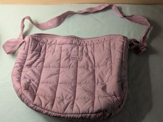 Reebok Puffer Quilted Crossbody Shoulder Bag Dusty Rose Mauve Pink Handbag
