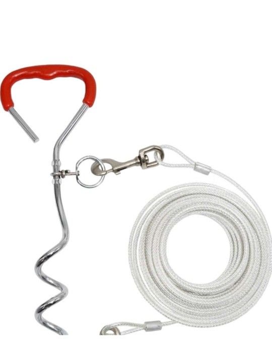 30 ft Dog Cable and Stake New