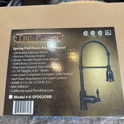 Premier Copper Products K-spd02orb Spring Pull Down Kitchen Oil Rubbed Bronze. Very light used. It’s like new. What you see in the pictures is what yo