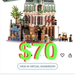 T63336- Icons Boutique Hotel 10297 Modular Building Display Model Kit for Adults to Build, Set with 5 Detailed Rooms Including Guest Rooms and Gallery