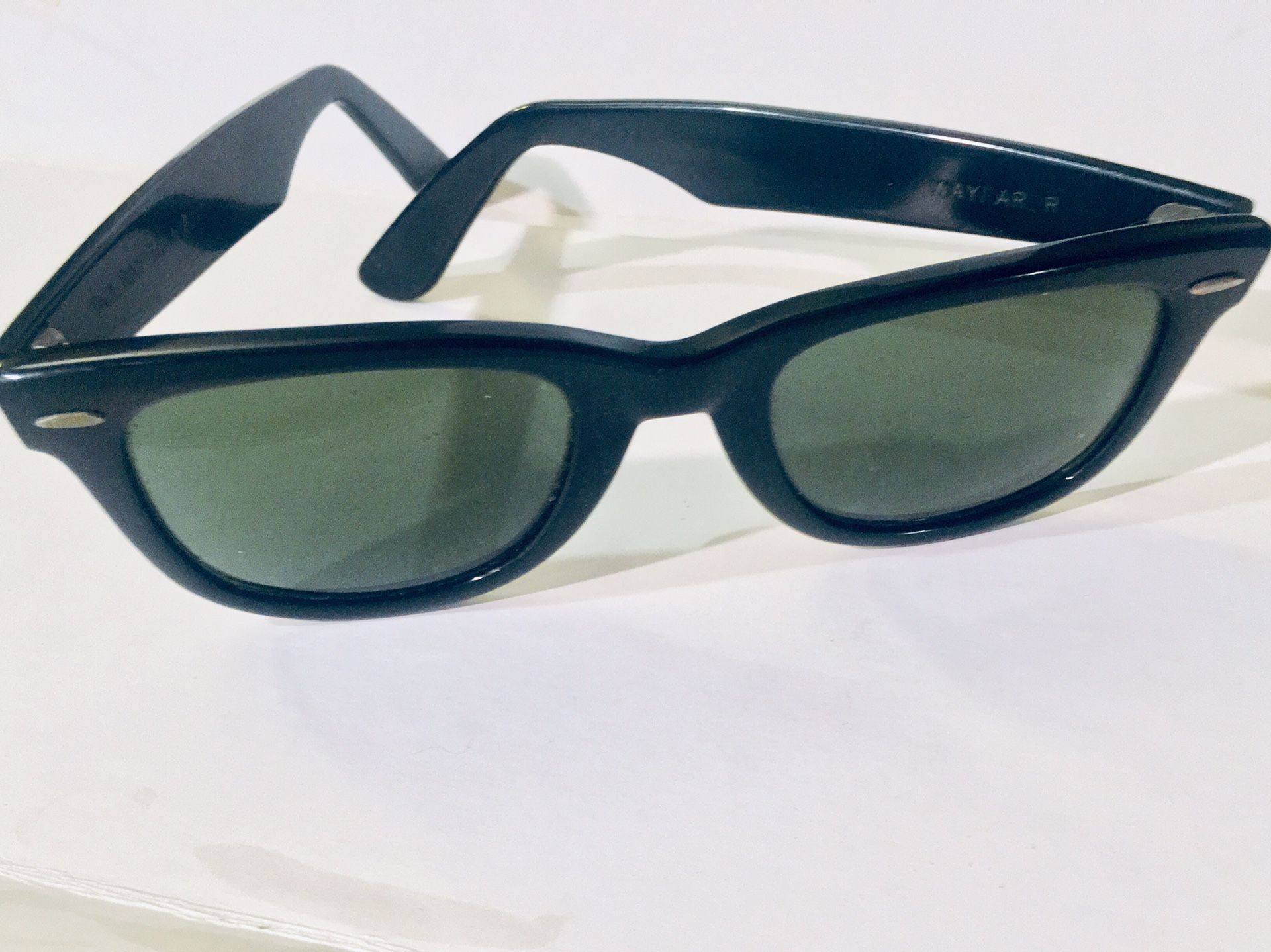 Classic black Ray-Ban wayfarer sunglasses