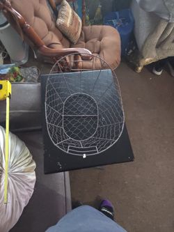 Vintage Chicken Wire Storage Basket w/Handles