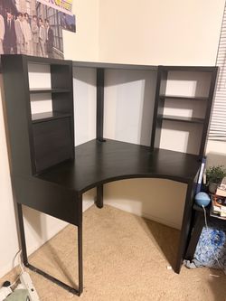 Black corner desk from IKEA