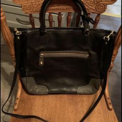 New Coach Black leather Large purse