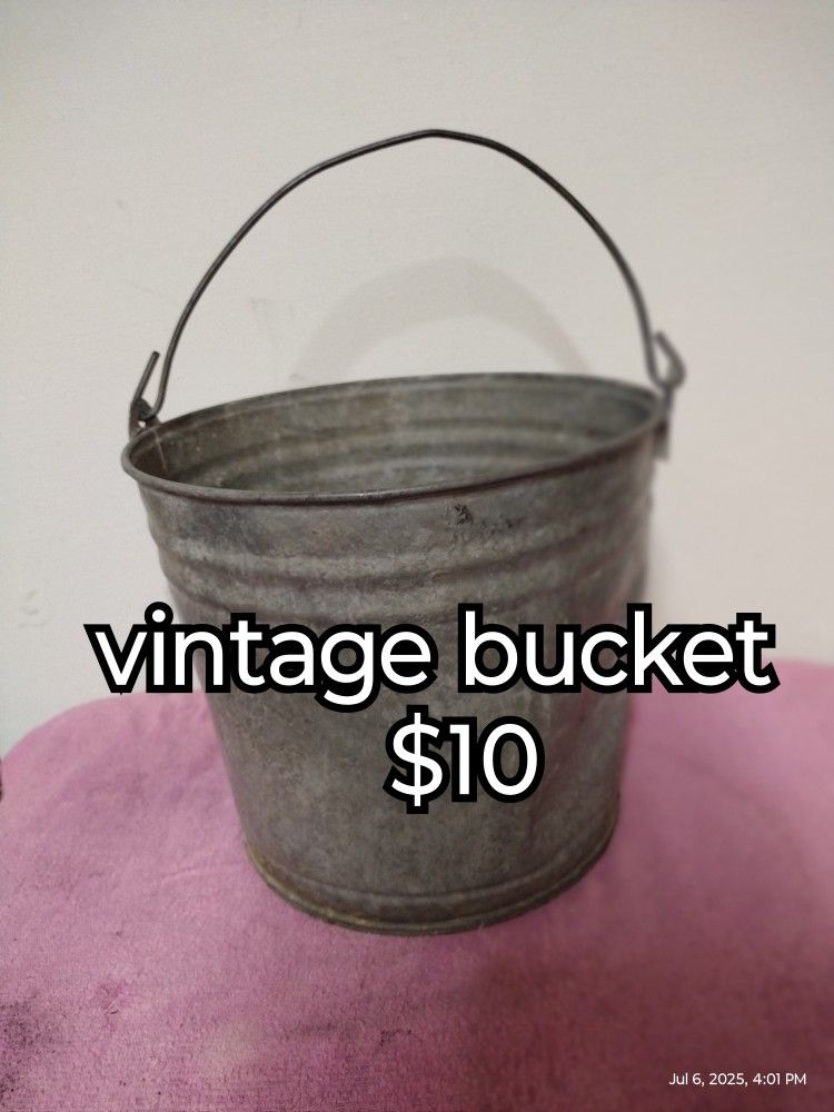 Vintage Galvanized Bucket