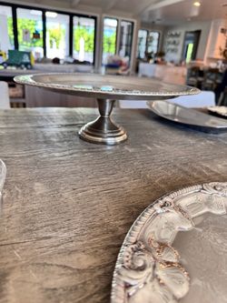 Vintage Leonard Silverplate Pedestal Cake Stand