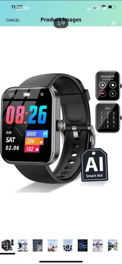 Brand new in box Smart Watch for Women Men (Answer/Make Call), 1.83''HD Fitness Watch with Heart Rate/Blood Oxygen Monitor/Sleep Monitor, IP68 110+ Sp