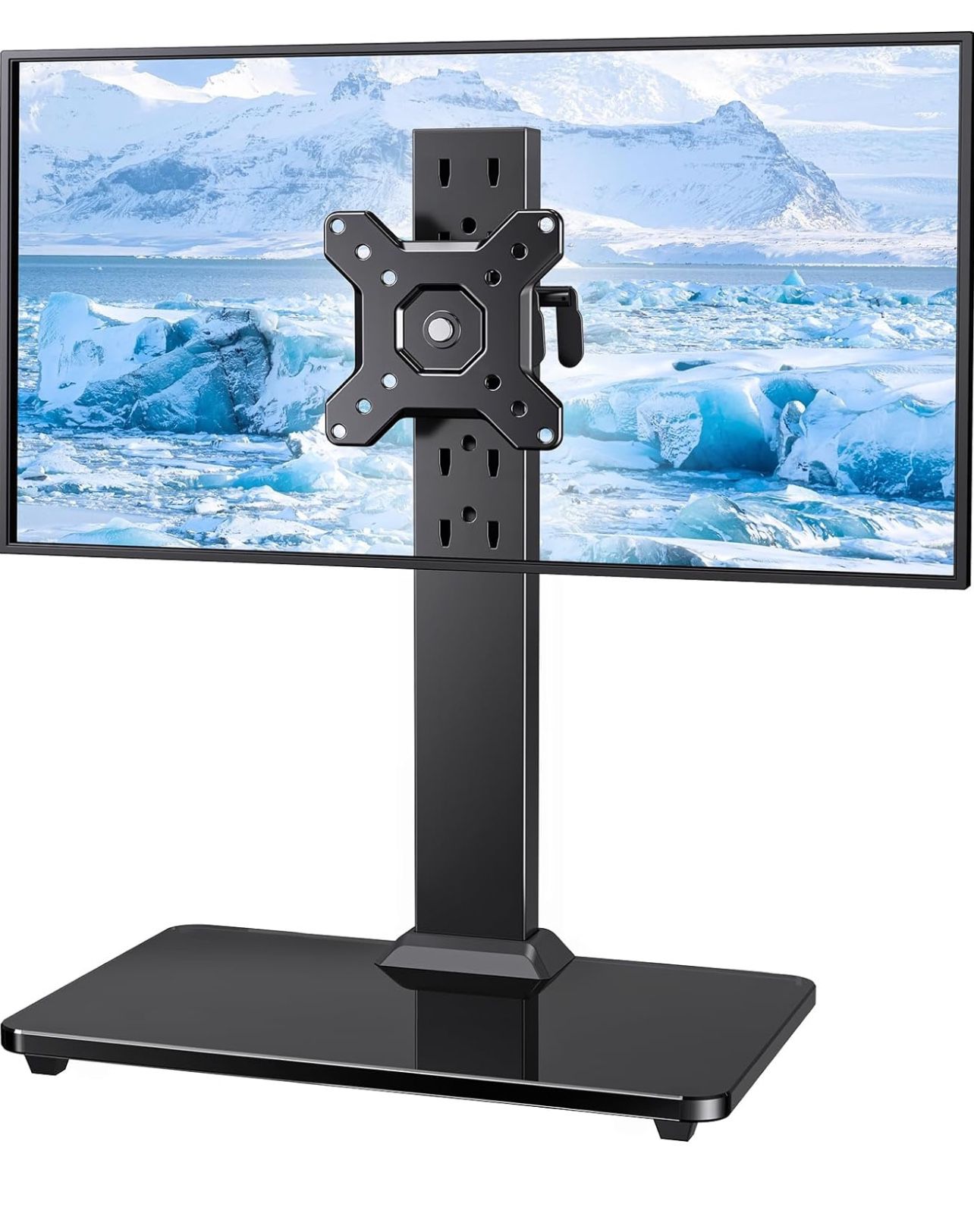 Brandnew Single Monitor Stand for 13-34 inch Screens up to 44 lbs, Free-Standing Monitor Riser with 5 Height Settings, Tabletop Monitor Stand with Tem