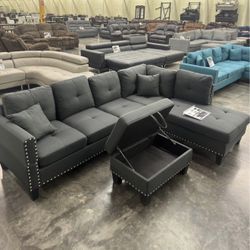 Brand New Sectional Sofa With Ottoman 