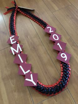 Double Braided Lei With Name and Year (Customized Available)