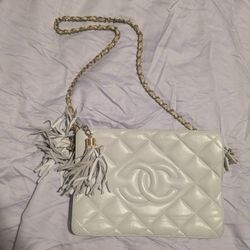 Vintage White Chanel Bag 