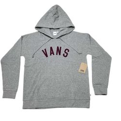 Vans Off The Wall Classic Hoodie Pullover Men Small Gray Sweater Sweatshirt New