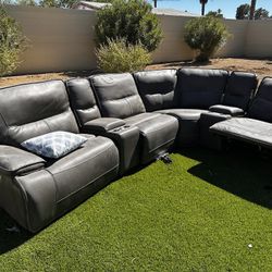 Leather Sectional 