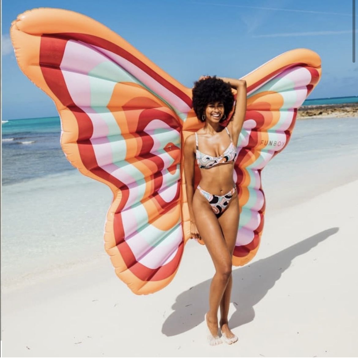 9ft Inflatable Rainbow Butterfly Pool Float