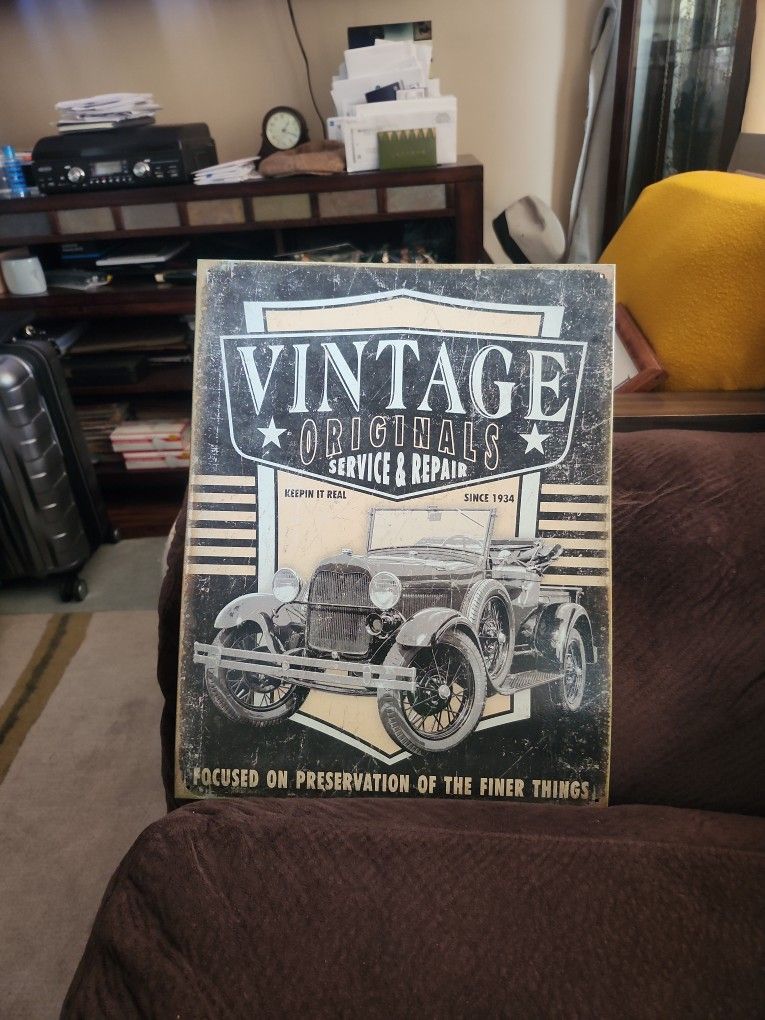 Vintage Originals Service &Repair Sign 2014