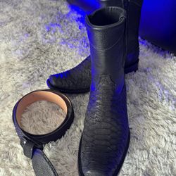 Python Boots & Belt 🐍  100% Leather
