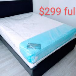 $299 Full Bed With Mattress And Boxspring Brand New Free Delivery 