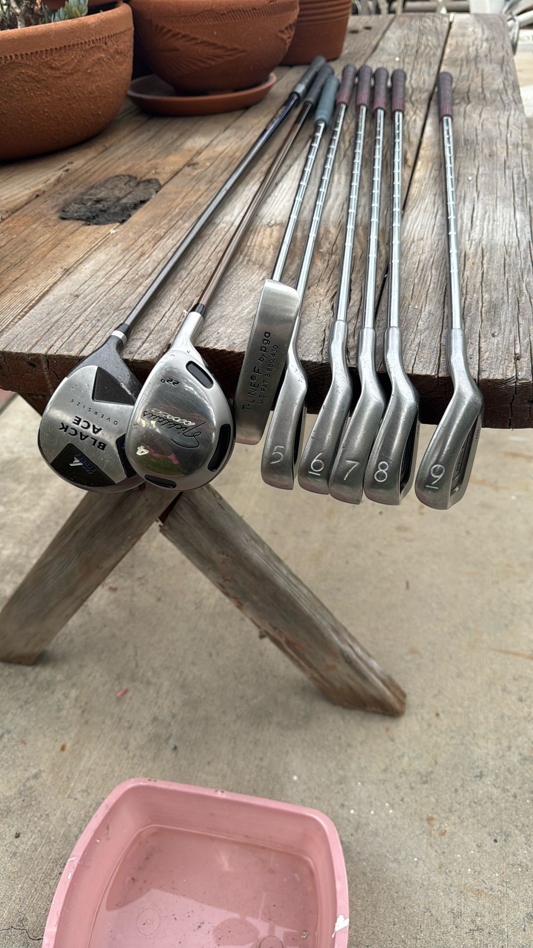 8 Golf Clubs 5 Irons By Tour Special Addition Irons No.s 5,6,7,8,9. 1 Wood . 1 Hybrid . 1 Putter