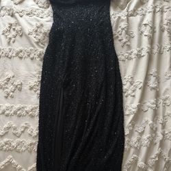 Oh polly Embellished Bandeau Cowl Neck Maxi Dress in Black - Size 2 