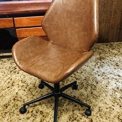 Brown Leather Office Chair 