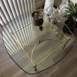 Antique Glass Coffee Table 