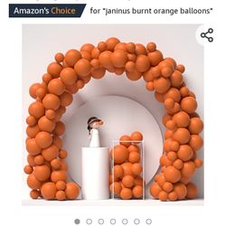 Burnt Orange Balloon Garland Backdrop Kit