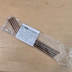 Rose gold stainless steel straws