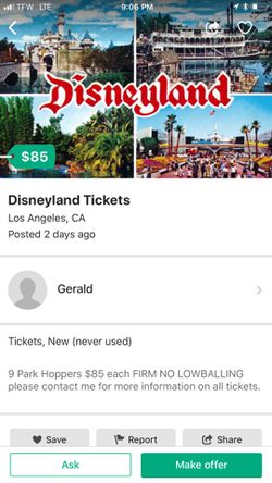 SCAMER DO NOT BUY HIS TICKETS! THEY ARE FAKE!
