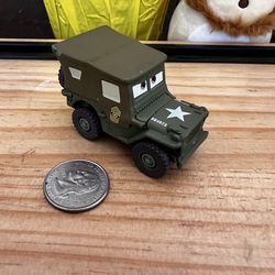 DISNEY PIXAR CARS - SARGE , GREEN JEEP , DIECAST , LIKR NEW