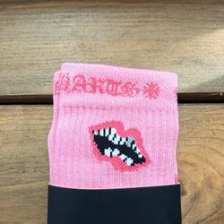 Chompers Pink Unisex Crew Socks 
